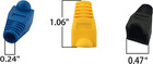 Accessbuy 100 Pack Rj45 Cat6 Cat6e Cat5 Cat5e Ethernet Network Cable Strain Reli
