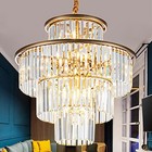 23  14-light Modern Crystal Chandelier Light D 23   14-light Gold  4-tiers