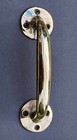 Polished Heavy Ant  Style Solid Brass Large Gate Cabinet Door Handle 7   p23s