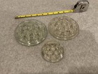 Vintage Lot Of 3 Glass Flower Frogs Large 16 And Small 11