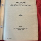 Antique vintage Hardcover Book With Stuffed Pages Of Stamp Collection Nice