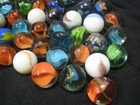 Vintage Glass Marble Lot Mixed Swirls Shooter Standard Size Collectible Toy Game