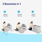 Graco Dreammore 3-in-1 Portable Bassinet   Travel Crib  Modern Cottage open Box 