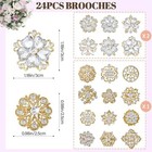 Rhinestone Brooches Bouquet Pins Corsage Boutonniere Pins Crystal Brooch Diam   
