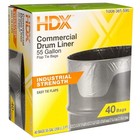 Hdx 55 Gallon Clear Heavy Duty Trash Bags Drum Liners Flap Tie 40 Count 17 Mil
