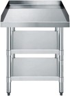 Commercial Nsf Stainless Steel Prep   Work Table With Undershelves 24 X 24 Inch