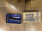 Vintage 1930s Gillette Gold Open Comb Fat Handle Razor-very Nice-has Patent  s