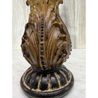 Vintage Ornate Acanthus Leaf Finial Statue Antique Gold Bronze Scroll Decor 9 