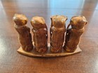 4 See Hear Speak No Evil Wise Monkeys Hand Carved Wooden Figurines 6   India