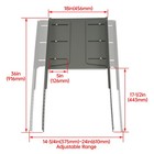 Steel Pontoon Accessory Mount For Grill  anchor Winch Universal Powder Coated