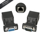 Db9 Rs232 To Rj45 Extender  9-pin Serial Port Female male 2-adapter 