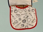 Nwt - Baby Essentials 2-pk Baseball Themed Baby Bibs
