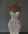 Sweetheart Mermaid Wedding Dresses Bridal Gown Sparkle Off Shoulder Strapless