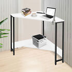 Triangle Corner Computer Desk Home Office Desk Laptop Work Table With Outlets