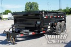 New 6 X 12 14k Gvwr Scissor Hoist Power Hydraulic Dump Trailer Equipment Hauler