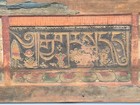Real Tibet 1700s Painted Thangka Wood Sutra Cover Sakyamuni Buddha Tsong Kha-pa