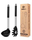 Silicone Soup Ladle And Pasta Spoon Set  2 Pack  Heat Resistant Kitchen Utensils