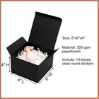 6x6x4 Black Gift Boxes With Lids 10 Pack Groomsmen Proposal Box