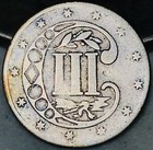 1854 Three Cent Silver Piece Trime 3cs Type 2 Ungraded Us Coin Cc26673