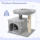 19 5    Small Cat Tree W large Padded Plush Perch Condo Sisal Scratching Posts