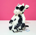 Jellycat Bashful Calf - Medium 12  Plush - Black   White Cow - New With Tags