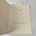 Vintage Thanksgiving Card Embossed Cornucopia Filled With Harvest Fruit
