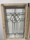 2 Leaded Glass Vintage Cabinet Doors Classic Clear Windows 1 Pair