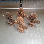 4 Antique Cast Iron Fence gate 4  Finials Primitive Rustic Farmhouse Decor  4 