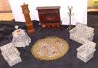Miniature Dollhouse 1 12 Scale Used Lot 9 Vintage   Modern Living Room Furniture