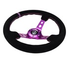  Nrg-rst-006s-pp Reinforced Steering Wheel 350mm Sport Steering Wheel Purple