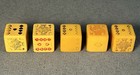 Vintage Crisloid Top Grade Card Dice Butterscotch Catalin Bakelite Boxed Set 5