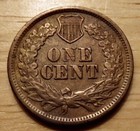 1864 L Indian Head Cent  xf   Au   date Doubling Variety S-3   woodgrain Toning 
