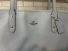 Coach Large City Zip Tote Light Blue Crossgrain Leather W  Tag   Coa