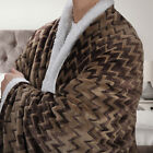 Sherpa Throw Blanket Solid Fleece Bed Blanket Plush Soft Warm Fuzzy Reversible