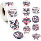 500 Pcs 4th Of July Stickers Roll 1 5 Inch Patriotic Self Adhesive Labels 1776