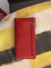 Guess 1981 Red Wallet Bifold Snap Flap Zip Coin Pocket Card Holder Clutch