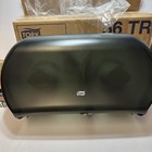 Tork Twin Jumbo 9 Inch Bath Tissue Roll Dispenser Smoke  56tr 