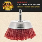 2 5  Abrasive Filament Nylon Bristle Cup Brush  Sanding Scuffing  1 4  Hex Drill