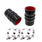 3  Silicone Intercooler Hose Boot Set With T-bolt Clamps  Turbo Coupler Kit - 2