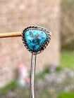 Vtg Navajo Kingman Turquoise Freeform Modernist  Pendant Native Southwestern