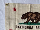 Vintage Cotton California Republic Bear Flag    Size  11 X 17   1970s  