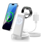 3 In 1 Wireless Charging Station 15w For Iphone 17 Iwatch 11 Airpods   Adapter