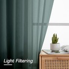  Green Sheer Curtains 54 Inch Length 2 42 w X 54 l  pack Of 2  Hunter Green