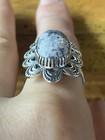 White Buffalo Turquoise Sterling Silver Ring Size 7