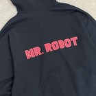 Mr Robot Tv Show Logo Promo Full Zip Hoodie Xl Black Hacker Rami Malek Rare