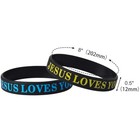 100 Pcs Jesus Loves You Easter Wristbands  Colorful Christian Bracelets Party