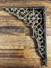 Antique 19th Century Salvaged Cast Iron Ornate Wall Bracket 8    X 6   