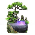 Feng Shui Waterfall Fountain Led Light Indoor Tabletop Water Flow Home Decor New