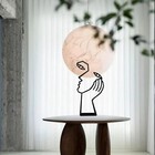 Thinker Statue Abstract Art Sculpture Home Decor Metal Creative Face   Hand Abst