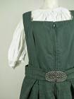 Dirndl Dress Vintage  xl xxl  Long Handmade Green Yellow With Matching Apron And